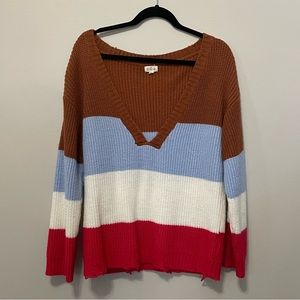Multi colored sweater.